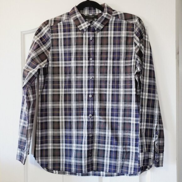 J Crew Shrunken Boy Plaid Women's Shirt 8 - Picture 3 of 8